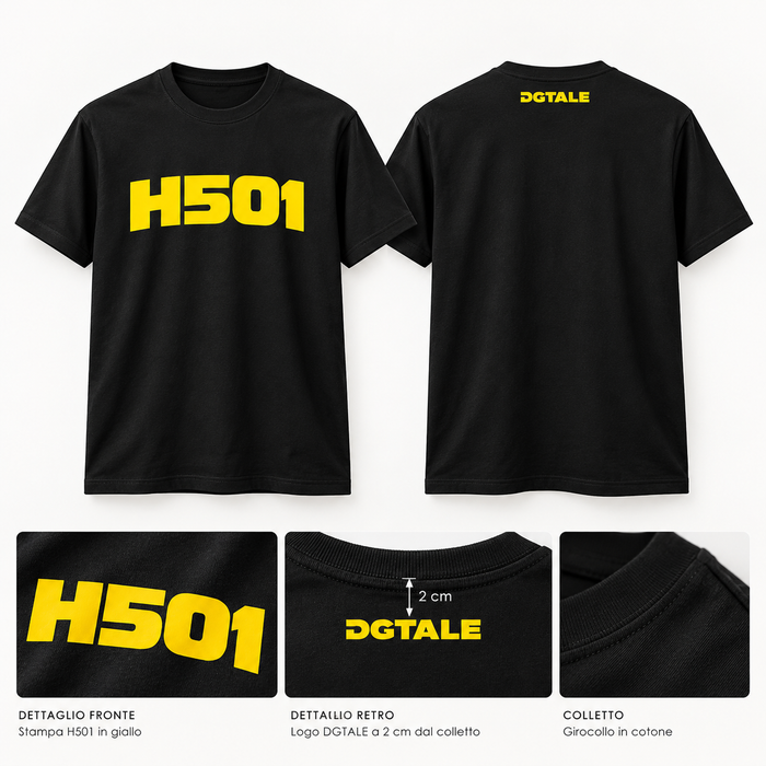 Maglietta H501 Roma – T-shirt Unisex in Cotone | DGTALE